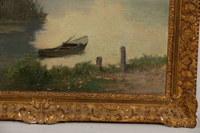 null Léon HORNECKER (1864 - 1924).

La barque.

Huile sur toile signée en bas à gauche,...