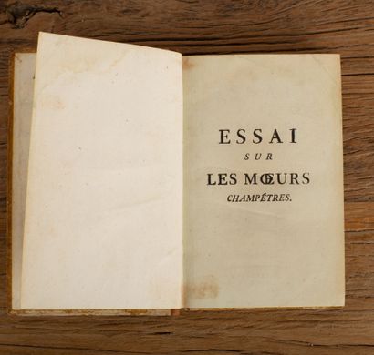 null Abbé GAUTIER.

Essai sur les moeurs champêtres.

Londres, 1787.

Edition originale...