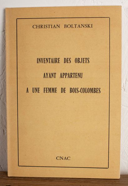 null Christian BOLTANSKI (1944-2021).

Inventaire des objets ayant appartenu à une...