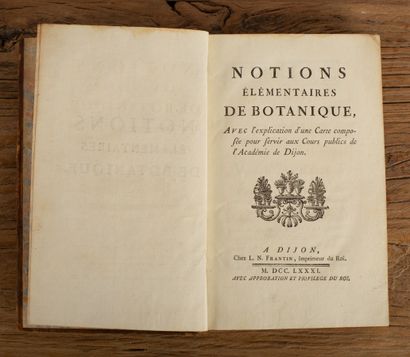 null DURANDE, Jean-François.

Notions élémentaires de Botanique avec l explication...