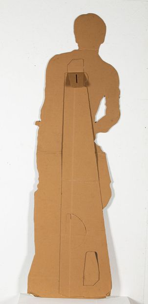 null STAR WARS.

Figurine en carton imprimé figurant Han Solo.

H_184 cm L_54 cm