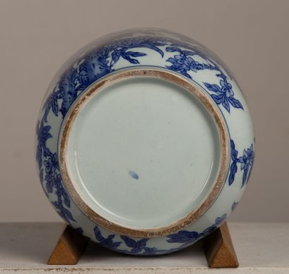 null CHINE.

Vase en porcelaine à décor en camaïeu bleu de pêches de longévité.

H_35,5...