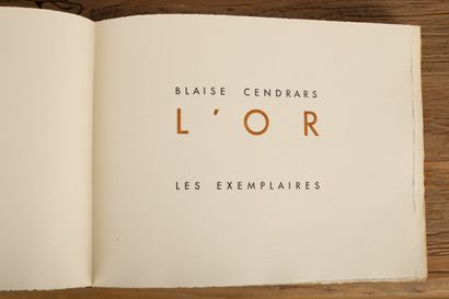 null André LHOTE / Blaise CENDRARS.

L'Or, Paris, Les Exemplaires, 1938.

Un vol...