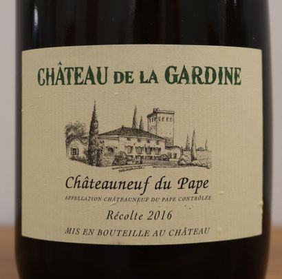 null CHATEAUNEUF-DU-PAPE.

CHATEAU DE LA GARDINE.

Millésime : 2016.

7 bouteilles

CE...