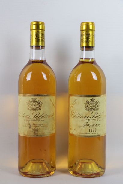 null CHATEAU SUDUIRAULT.

Millésime : 1988.

2 bouteilles

On y joint :

SAUTERNES...