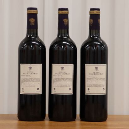 null CHATEAU GRAND ORMEAU.

Vintage : 2011.

3 bottles, one e.a.

THIS LOT IS JUDICIAL,...