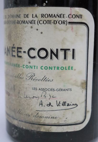 null ROMANEE CONTI.

Domaine de la Romanée Conti.

Millésime : 1973.

1 bouteille,...