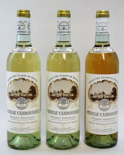null CHATEAU CARBONNIEUX WHITE.

Vintage : 2005.

1 bottle.

Vintage: 2009.

2 b...