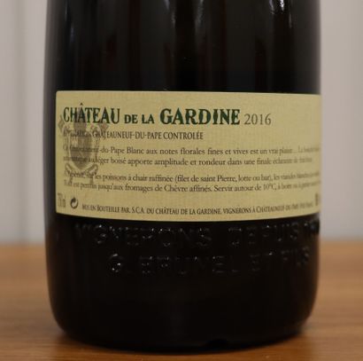 null CHATEAUNEUF-DU-PAPE.

CHATEAU DE LA GARDINE.

Vintage : 2016.

7 bottles

THIS...