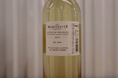 null CHATEAU LA MARTINETTE BLANC.

Millésime : 2019.

3 bouteilles

CE LOT EST JUDICIAIRE,...