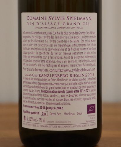 null KANZLERBERG BERGHEIM.

Domaine Sylvie SPIELMANN.

Millésime : 2013

3 bouteilles

CE...