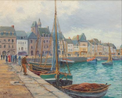 null Emile GAUFFRIAUD (1877-1957). 

Le Port du Croisic.

Huile sur toile, signée...