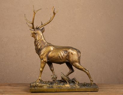 null Charles PAILLET (1871-1937).

Le Grand Cerf.

Bronze à patine mordorée, signé...