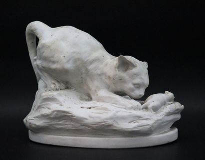 null Edouard DROUOT (1859-1945).

Le chat et la souris. 

Sculpture en biscuit de...