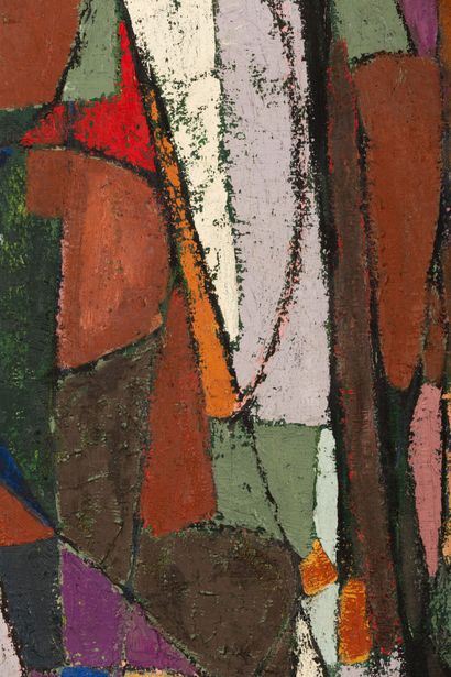 null Pat Richard MAURIS (1929-1998). 

Composition. 

Huile sur toile.

H_146 cm...
