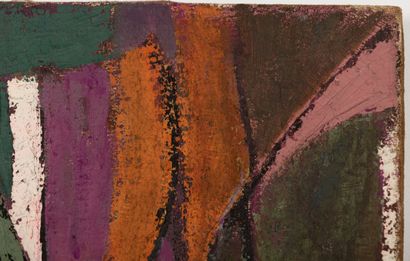 null Pat Richard MAURIS (1929-1998). 

Composition. 

Huile sur toile.

H_146 cm...