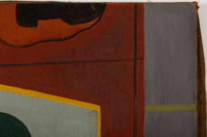 null Pat Richard MAURIS (1929-1998). 

Composition. 

Huile sur toile.

H_162.5 cm...