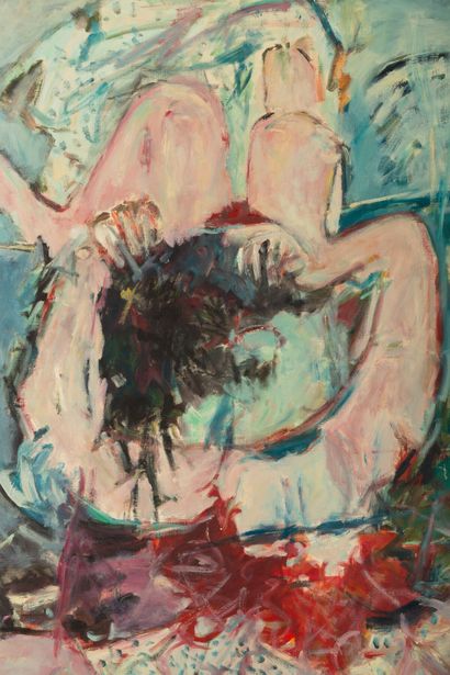 null Pat Richard MAURIS (1929-1998). 

Femme allongée. 

Huile sur toile, signée...