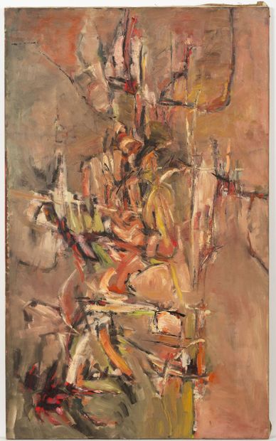 null Pat Richard MAURIS (1929-1998). 

Composition. 

Huile sur toile. 

H_145.5...