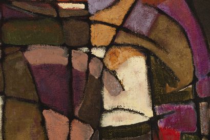 null Pat Richard MAURIS (1929-1998). 

Composition. 

Oil on canvas.

H_81 cm L_100...