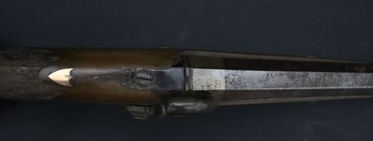 null Coffret de pistolets à piston, signés BRUNEEL à Lyon (1825-1850). 

Premier...