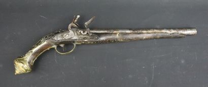 null Pistolet à silex. 

Le canon rond de 33 cm, D_23 mm.

Fleur de rouille.

La...