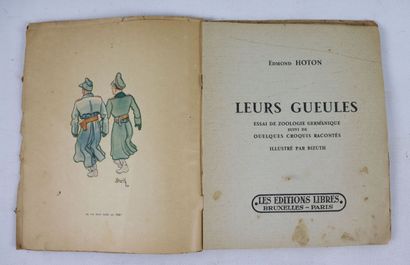 null Edmond HOTON pour LES EDITIONS LIBRES

"Leurs gueules'', Essai de zoologie germanique...