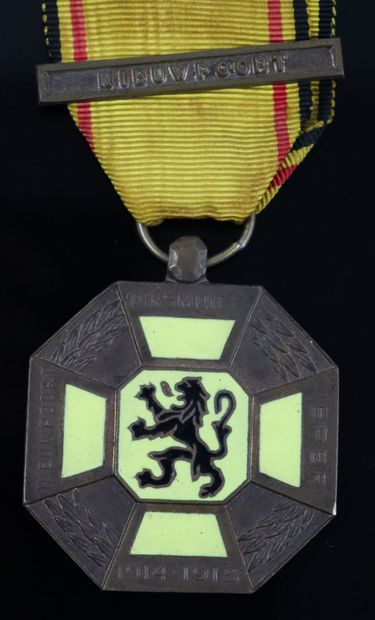 null Médaille 1ère guerre mondiale 1914-1918. 

Diksmuide avec sa barette nieuwpoort....