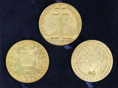null Albert de JAEGER (1908-1992).

Coffret comprenant trois médailles commémoratives,...