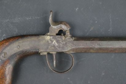 null Pistolet à coffre Louis-Philippe. 

Canon octogonal 8 cm. 

Ne fonctionne p...