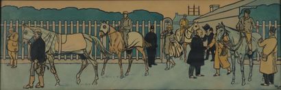 null Harry ELIOTT (1882-1959).

Avant la course hippique.

Aquarelle sur papier,...