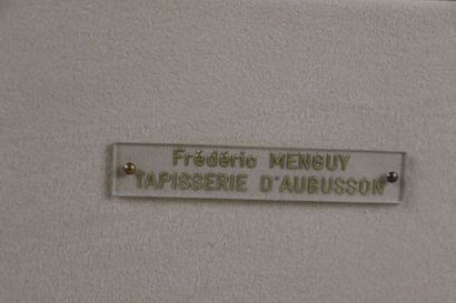 null Frédéric MENGUY (1927-2007) et manufacture d'Aubusson. 

Bouquet de fleurs....