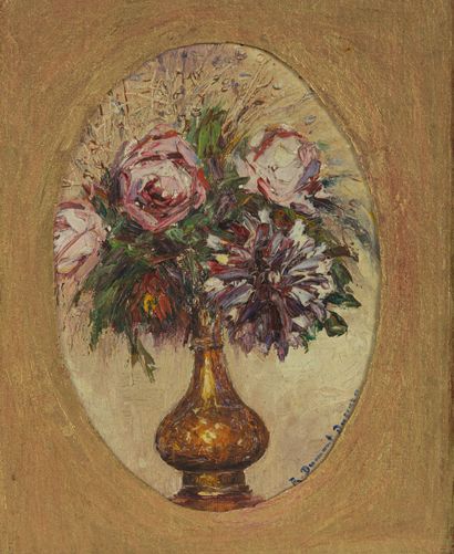 null Robert DUMONT-DUPARC (1866-1930).

Vase au bouquet de fleurs.

Huile sur carton...