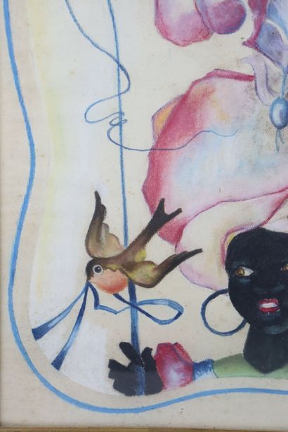 null Jean Adrien MERCIER (1899-1995), attribué à.

L'Antillaise et l'oiseau du paradis....