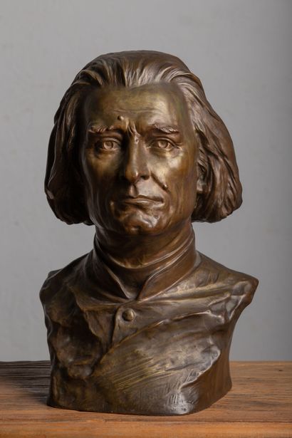 null Raphaël NANNINI (XIXème-XXème siècle).

Buste de Franz Liszt.

Bronze à patine...