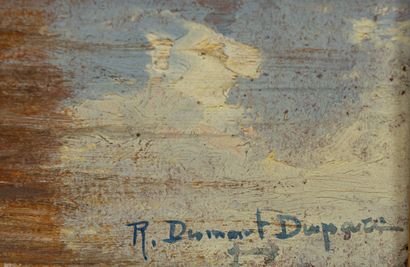 null Robert DUMONT-DUPARC (1866-1930).

Jonques à Shangaï.

Huile sur carton, signée...