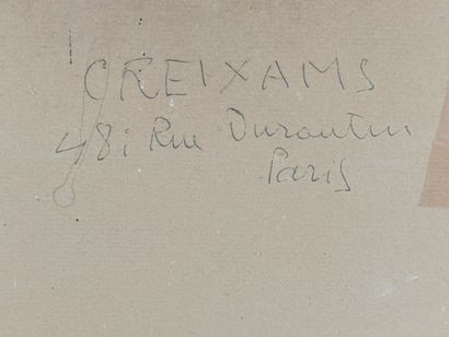 null Père CREIXAMS (1893-1965). 

Les religieuses. 

Crayon noir et pastel sur papier,...