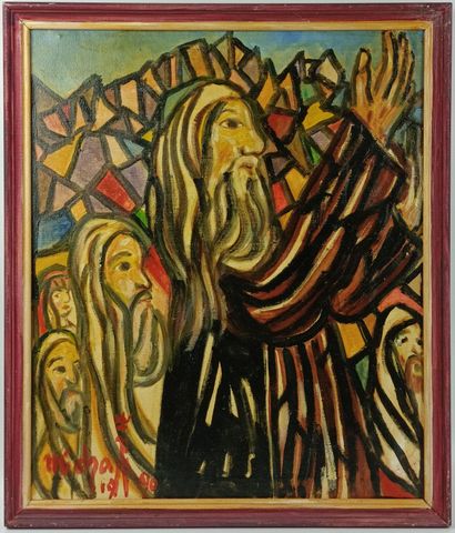 null Maurice-Jean MICHA (1890-1969).

Le prophète.

Huile sur toile, signée en bas...