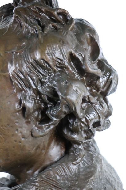 null Jean-Antoine HOUDON (1741-1828), d'après.

Buste de Christophe-Willibald Glück.

Bronze...