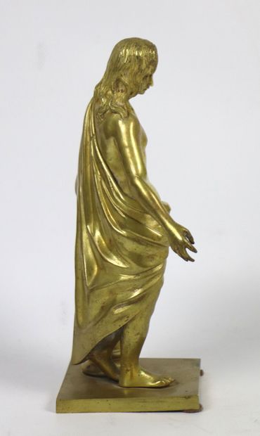 null Christ à la colonne.

Sculpture en bronze doré, ancienne.

Le Christ est représenté...