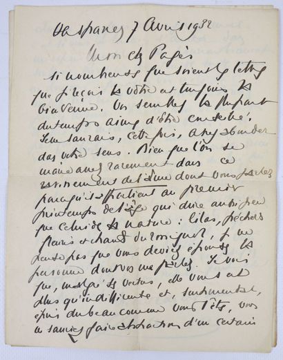 null Francis JAMMES (1868-1938), poète et écrivain français. 

Correspondance autographe...