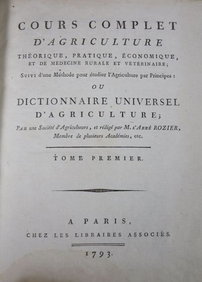 null François ROZIER (Abbé, 1734-1793).

Cours complet d'agriculture théorique, pratique,...