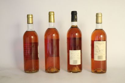 null SAUTERNES. 

Réunion de quatre bouteilles :

- Chateau Grillon 1976, 1 bouteille...