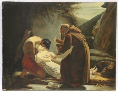 null Pierre-Jérome LORDON (1780-1838) , d'après.

La communion d'Atala.

Huile sur...