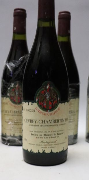 null GEVREY CHAMBERTIN TASTEVINE.
MONTREYNAUD;
Millésime : 1991.
5 bouteilles