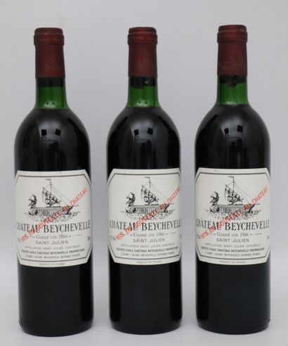 null CHATEAU BEYCHEVELLE.
Millésime : 1986.
3 bouteilles, b.g