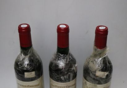 null LE PETIT CHEVAL.
Millésime : 1991.
3 bouteilles, 1 b.g., e.t.