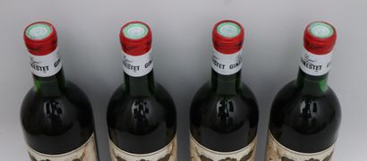 null CHATEAU CROIZET-BAGES.
Millésime : 1973
4 bouteilles, deux h.e, efs. 