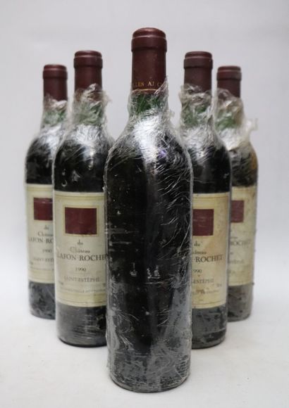 null N°2 DU CHATEAU LAFON ROCHET.
Millésime : 1990.
6 bouteilles, b.g.