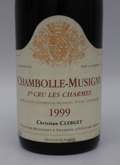 null CHAMBOLLE MUSIGNY 1er CRU LES CHARMES.
Christian CLERGET.
Millésime : 1999.
1...